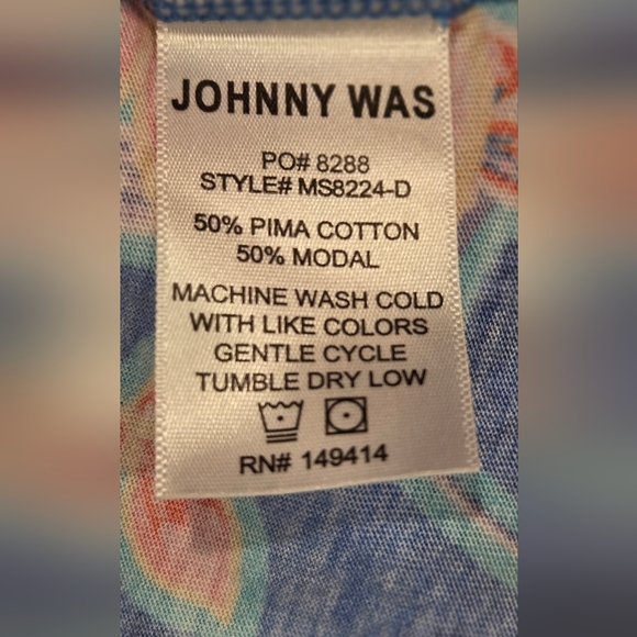 Johnny Was Vibrant Floral Pajama Set, Size XS. - Picture 16 of 16
